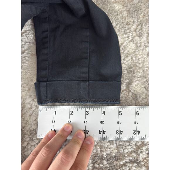 H&M Size 10 Flat Front Ankle Casual Pants Stretch Black Cotton Blend - Picture 7 of 11